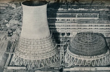 Centrale électrique à Water Orton, Hams Hall, près de Birmingham, 1928