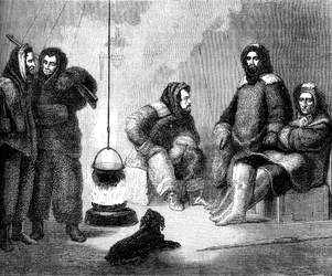 Elisha Kent Kane et ses compagnons au Groenland, vers 1855