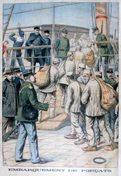 Embarquement des condamnés pour la Guyane française, 1904