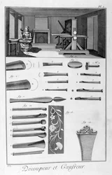 Fabricant de tissu embossé, 1751-1777
