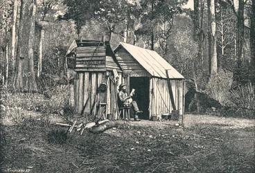 Campement de squatters australiens, 1896