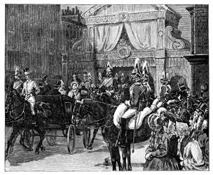 Entrée de la princesse Alexandra à Londres, fin du 19ème siècle