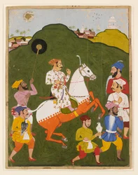 Portrait équestre de Maharana Raj Singh I de Mewar, 1670