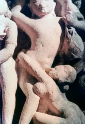 Sculpture érotique, Khajuraho, Inde. Vers 950-1050. XXe siècle
