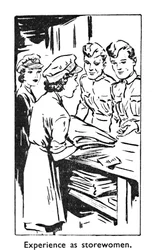 Expérience en tant que vendeuses, 1940
