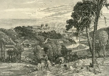 Exter, depuis Exwick Fields, 1898