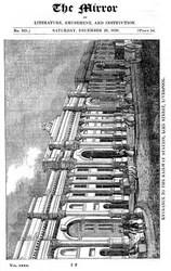 Façade de la gare de Lime Street, Liverpool, 1838