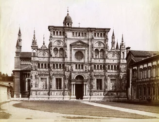 Façade, Église de la Chartreuse de Pavie, Lombardie, nord de l