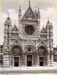 Façade de la cathédrale de Sienne, Italie, fin du 19ème ou début du 20ème siècle