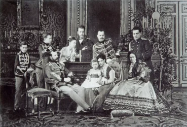 Portrait de famille du tsar Alexandre II de Russie, 1860s