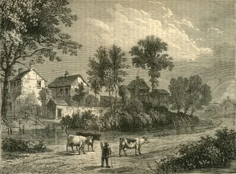 Ferme dans le Regents Park, 1750, vers 1876