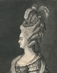 Coiffure féminine : Marie-Antoinette, 1783, 1886