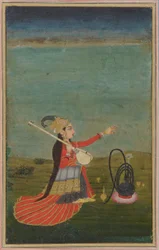 Interprète féminine avec tanpura