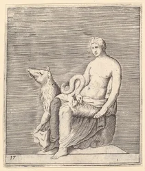 Figure avec cochon et serpent, publié vers 1599-1622