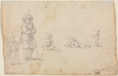 Cinq études de figures, 1600s