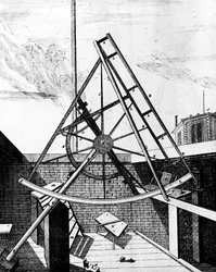 Sextant équatorial monté de Flamsteed avec télescope