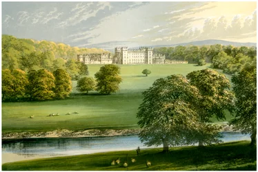 Floors Castle, Roxburghshire, Écosse, Duc de Roxburghe, vers 1880