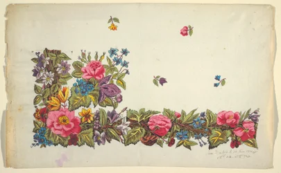 Motif floral pour textile imprimé