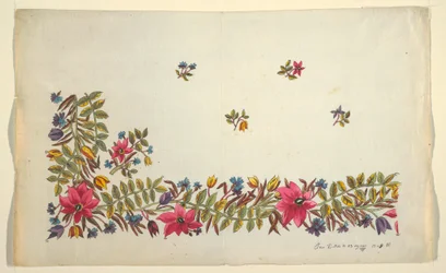 Motif floral pour textile imprimé