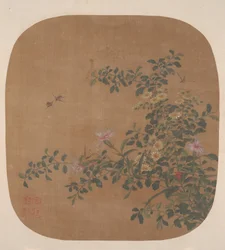 Fleurs et abeilles, XVIIIe siècle