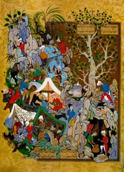 Folio du Haft Awrang Sept Trônes par Jami, 1539-1543