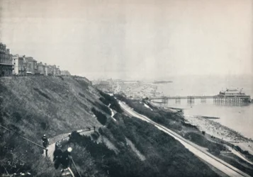 Folkestone - Vue montrant les Lees et la jetée, 1895