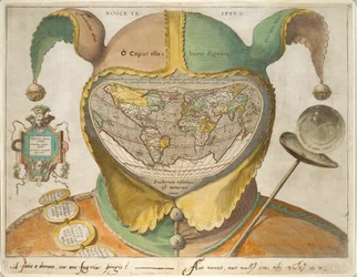 Carte du monde en forme de bonnet d