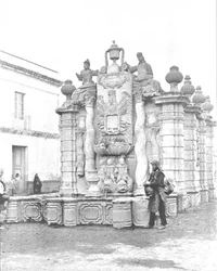 Fontaine des eaux tombantes, Mexico, Mexique, vers 1900