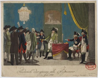 Frédéric le Grand en franc-maçon en 1740