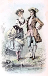 Carte postale française, vers 1900