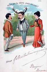 Carte postale caricature d