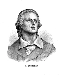 Friedrich Schiller, poète, philosophe, historien et dramaturge allemand, 19ème siècle
