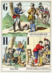 G H I : Gendarmerie, Halte, Inventaire du carnier - L
