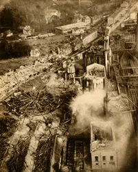 Explosion de gaz à Neunkirchen, Sarre, Allemagne, février 1933