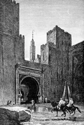 Porte de la kasbah, Fès, Maroc, 1895