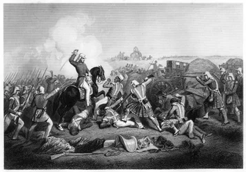 Attaque du général Havelock sur Nana Sahib à Futtypore, 1857, vers 1860