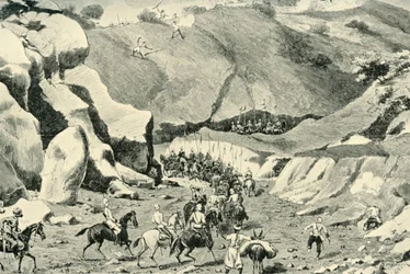 Le général Roberts... Attaqué par les Ghilzais dans le col de Shutargardan, 27 septembre 1879