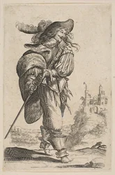 Gentleman tenant une épée