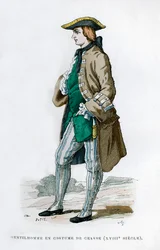 Gentleman en costume de chasse, 18ème siècle 1882-1884