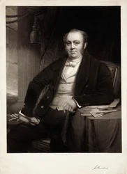 George Hudson, président de chemin de fer anglais, vers 1850
