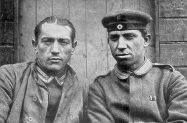 Prisonniers allemands capturés par les forces canadiennes, Vimy, France, Première Guerre mondiale, 1917