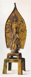 Figure en bronze doré de Kuan-Yin, 334 AD, 1936