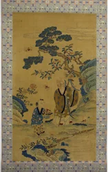 Dieu de la longévité Shoulao et garçon, 19ème siècle