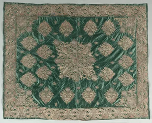 Couverture brodée de fil d