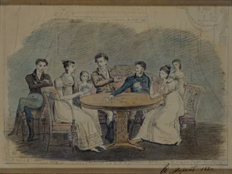 Famille Golitsyn à table, 1820