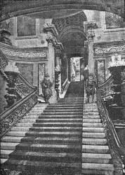 Grand escalier, Palais de Buckingham, 1890