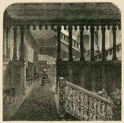 Grand Escalier, Holland House, vers 1876