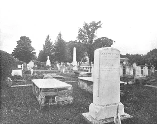 Tombes de Jonathan Edwards et Aaron Burr, Princetown, New Jersey, USA, vers 1900