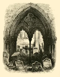 Grand portail, Abbaye de Crowland, 1890