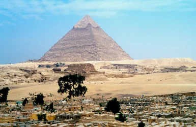 Grande Pyramide de Khéops à Gizeh, Égypte, 4e dynastie, Ancien Empire, 26e siècle av. J.-C.